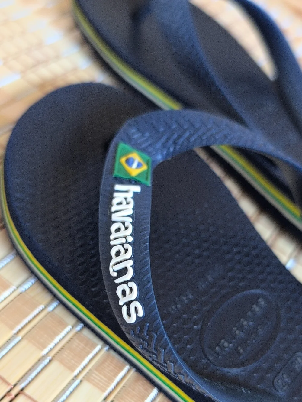 Havaianas Navy Flip Flops with Brazilian Flag